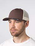Бейсболка FLEXFIT арт. 6506T (коричневый / кремовый)